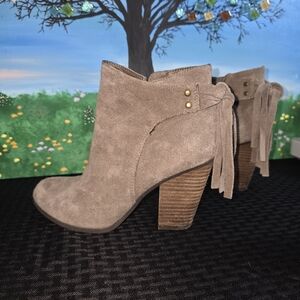 Franco Fortini Tan Suede Ankle Boots